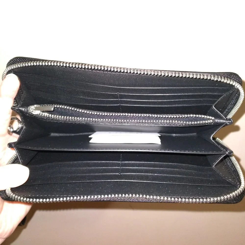 Coach Signature Long Zip Around Wallet